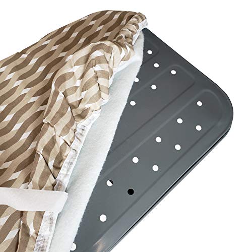 Homz 1915078 Premium Standard Width Ironing Board Cover And Pad, Taupe/Brown/White Pattern #TOP3