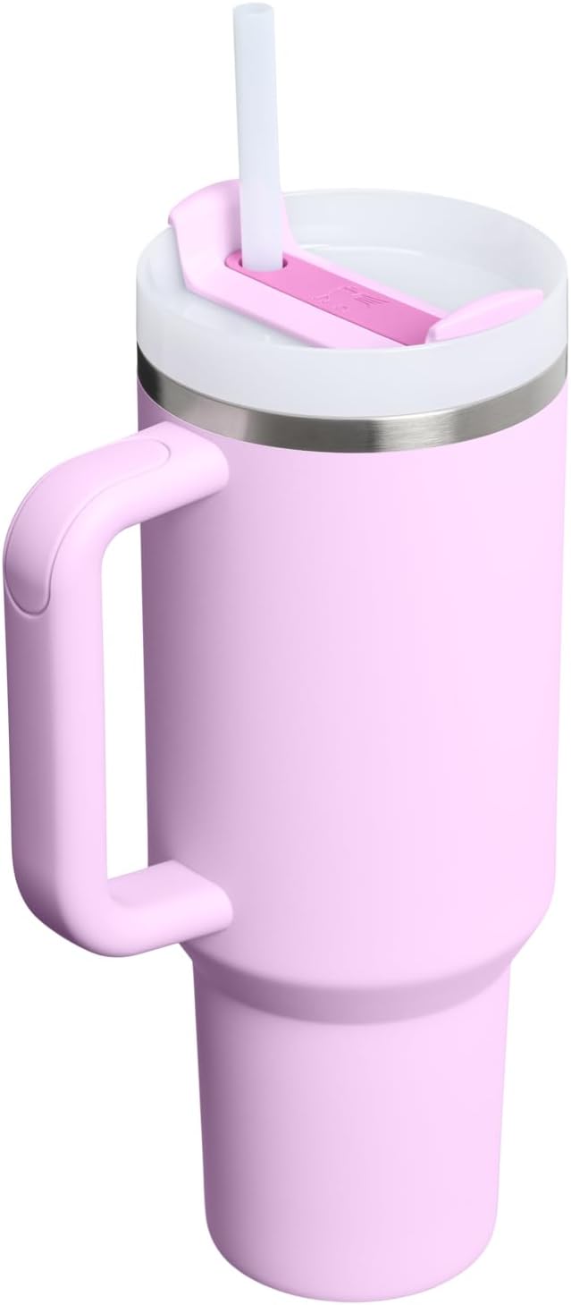 STANLEY Quencher H2.0 Tumbler with Handle and Straw 40 oz | Flowstate 3-Position Lid | Cup Holder Compatible for Travel | Insulated Stainless Steel Cup | BPA-Free | Soft Orchid - Image 3