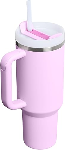 Miniatura 259 de STANLEY Quencher H2.0 Vaso Térmico con asa y pajilla, 64 onzas, tapa Flowstate de 3 posiciones, gran capacidad para viajes y deportes, vaso de acero