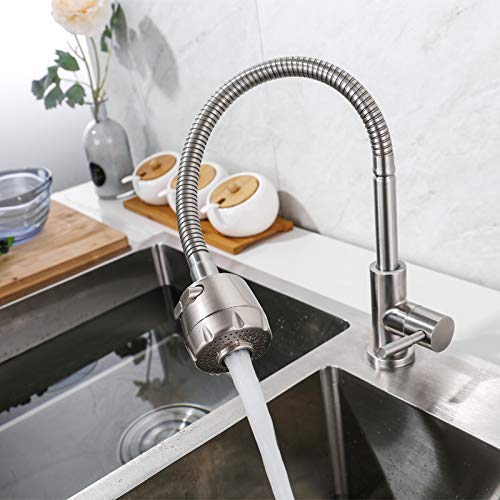 Robinet d'angle universel pour évier de cuisine moderne avec bec commutable 2 modes - 5