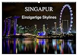 Singapur - Einzigartige Skylines (Wandkalender 2024 DIN A2 quer), CALVENDO Monatskalender