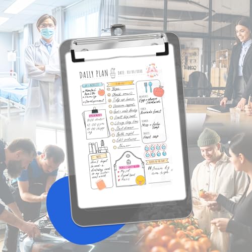 Prancheta Slip Transparente (12x18,5cm) com Prendedor Metálico Wire Clip e Papel Branco 50fls A6 - K