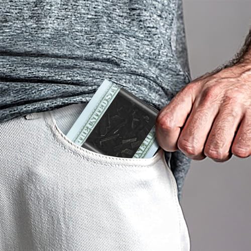Image of Travelambo Carbon Fiber Money Clip Front Pocket Wallet Minimalist Wallet Slim Wallet Credit Card Holder