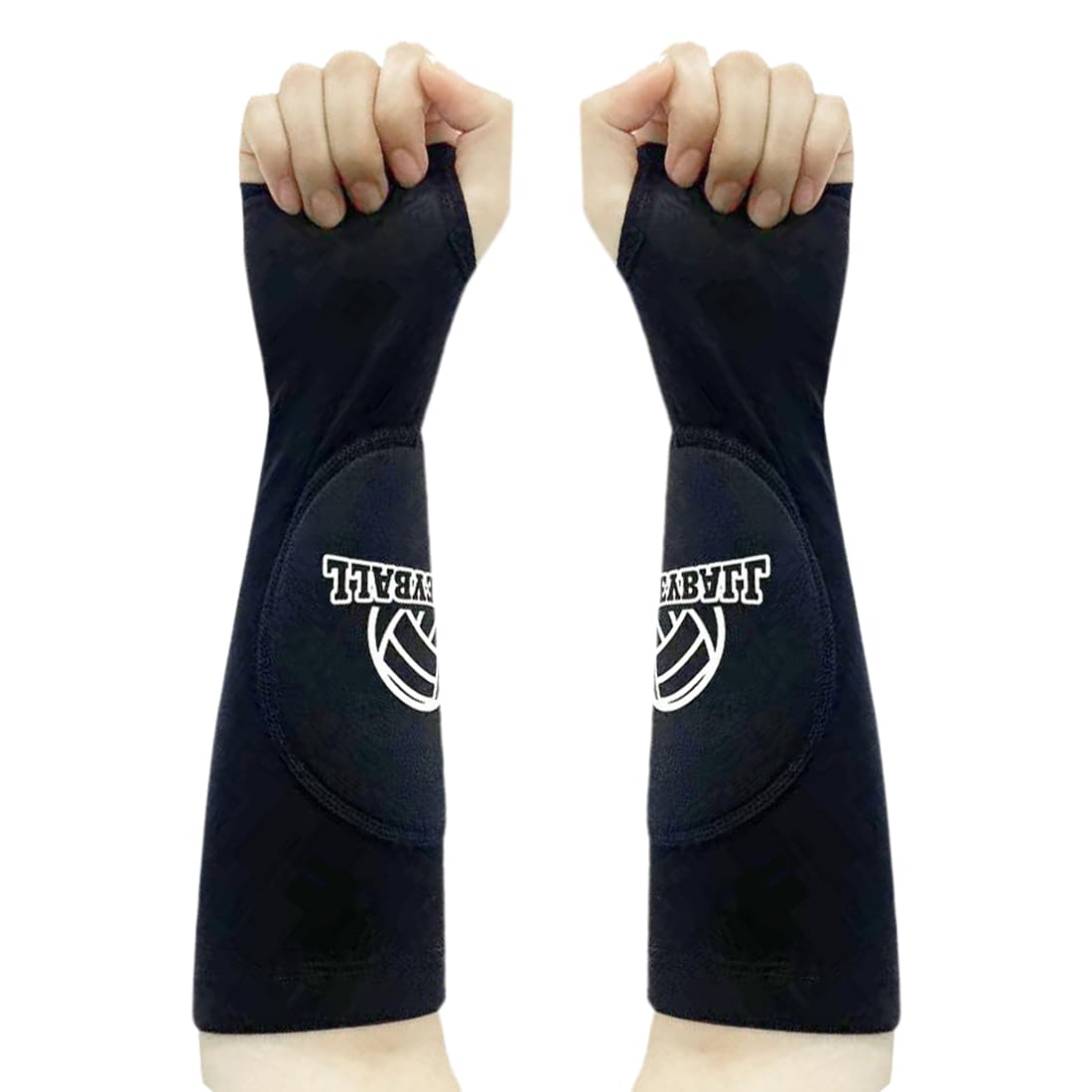 Protectores de Brazo de Voleibol, Antebrazo con Almohadilla de Protección Antideslizante y Orificio para el Pulgar, para Entrenamiento y Partido, M