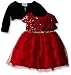 Blueberi Boulevard Baby-Girls Flocked Glitter Sequin Dress