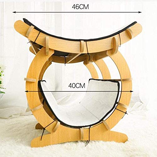 Mobilier pour chat d'exception avec double plateforme et roue 55x45