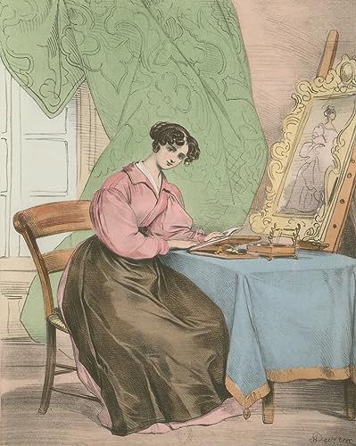 Peinture sur toile Heures Du Matin Achille Devéria pour déco chambre 60x90cm