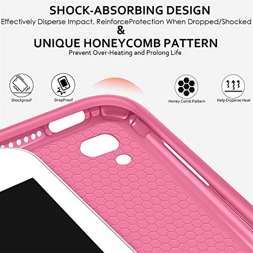 Image of iPad PRO 9.7iPad 5th 6th Gen Air 1st 2nd Generation [iPad 5 6 Air 1 2 ] 9.7 Inch A1893 A1822 A1566 A1474 Magnetic Dual Angle Stand Cover with Protective Durable Shock Proof Back - Pink