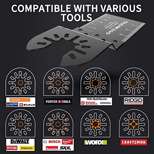 Nuyikaso 20 Pcs 40mm Multi Tool Blades Wood Oscillating Saw Blades Multitool Accessories Kit Universal Cutter Quick Release Compatible with Fein Multimaster Makita DeWalt Bosch Dremel 3 Nuyikaso 20 Pcs 40mm Multi Tool Blades Wood Oscillating Saw Blades Multitool Accessories Kit Universal Cutter Quick Release Compatible with Fein Multimaster Makita DeWalt Bosch Dremel - Image 3