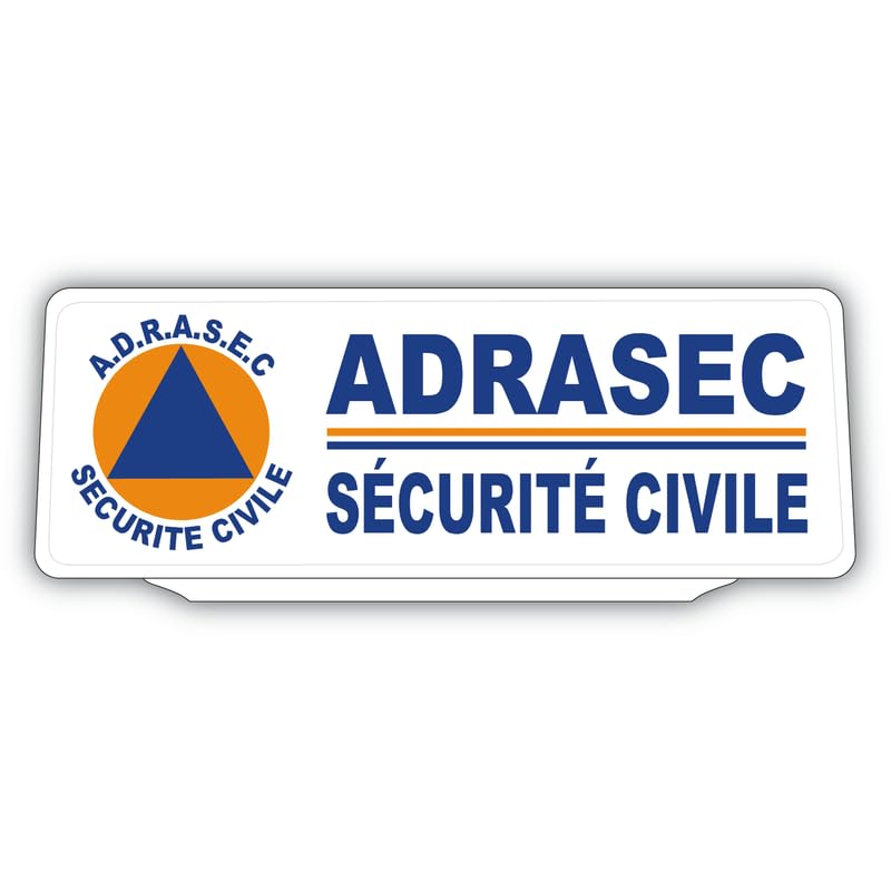 Clip plaque pare-soleil ADRASEC Sécurité Civile pour identification de véhicule