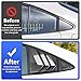 JIEZMO Car Rear Side Louvers Window Trim Panel for Toyota Corolla 2020 2021 2022 2023 2024 2025 2026 Auto Exterior Decorations Accessories Back Door Blinds Protection Cover Chrome Carbon Fiber Style