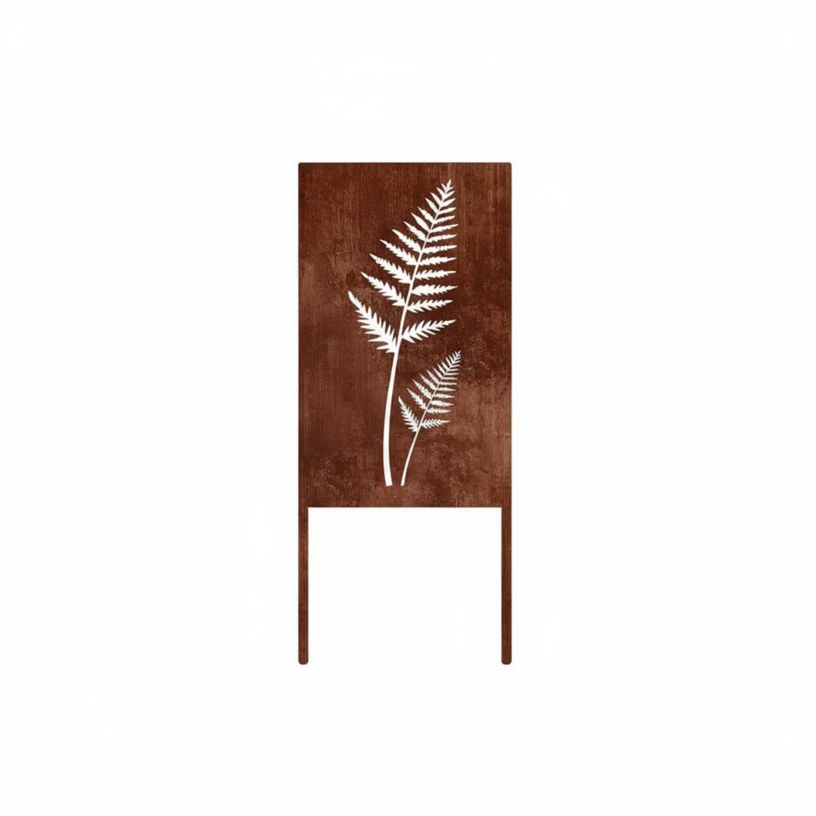 Botanical Garden Stake Hollow Out Design Rusted Metal Garden Stake Weather-Resistant Metal Yard Art, Leaf-image-12