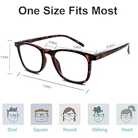 AOSM Blue Light Blocking Glasses, Cut UV400 Computer Reading Glasses for Anti Eyestrain, Lightweight Frame for Men/Women