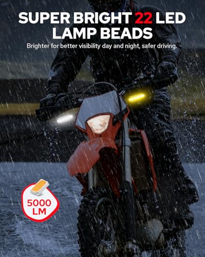 Image of Benlari 4PCS Indicators Flowing LED Motorcycle Turn Signals Brake Lights & Daytime Running Lights Front Rear Turn Signal Lights Waterproof Fit for Harley Honda Yamaha Triumph