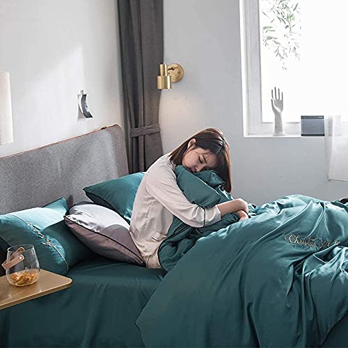 Parure de lit en soie double comprenant housse de couette - 5