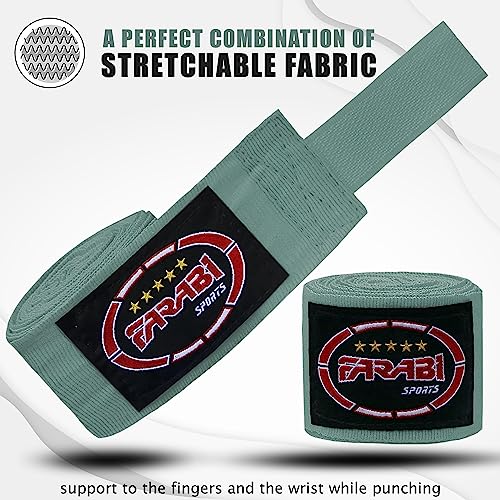 Farabi Sports Adult Boxing Hand wraps 4 Meters Long Boxing Wraps with Pair for MMA Muay Thai, Training - Image 3