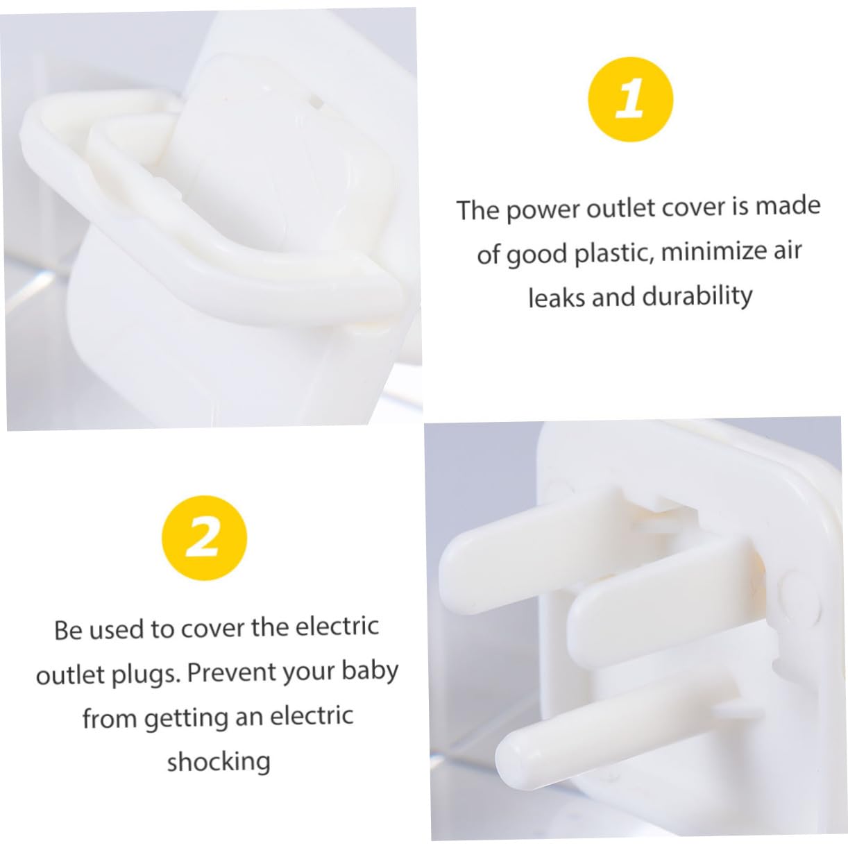 Toddmomy 25pcs Insulation Safety Plug Covers Us Standard Socket Protection for Easy to Install Outlet Covers Prevents Electrical Accidents Fits Standard Three-Prong Outlets