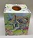 Handmade Decoupage Wood Tissue Box Cover, Country House