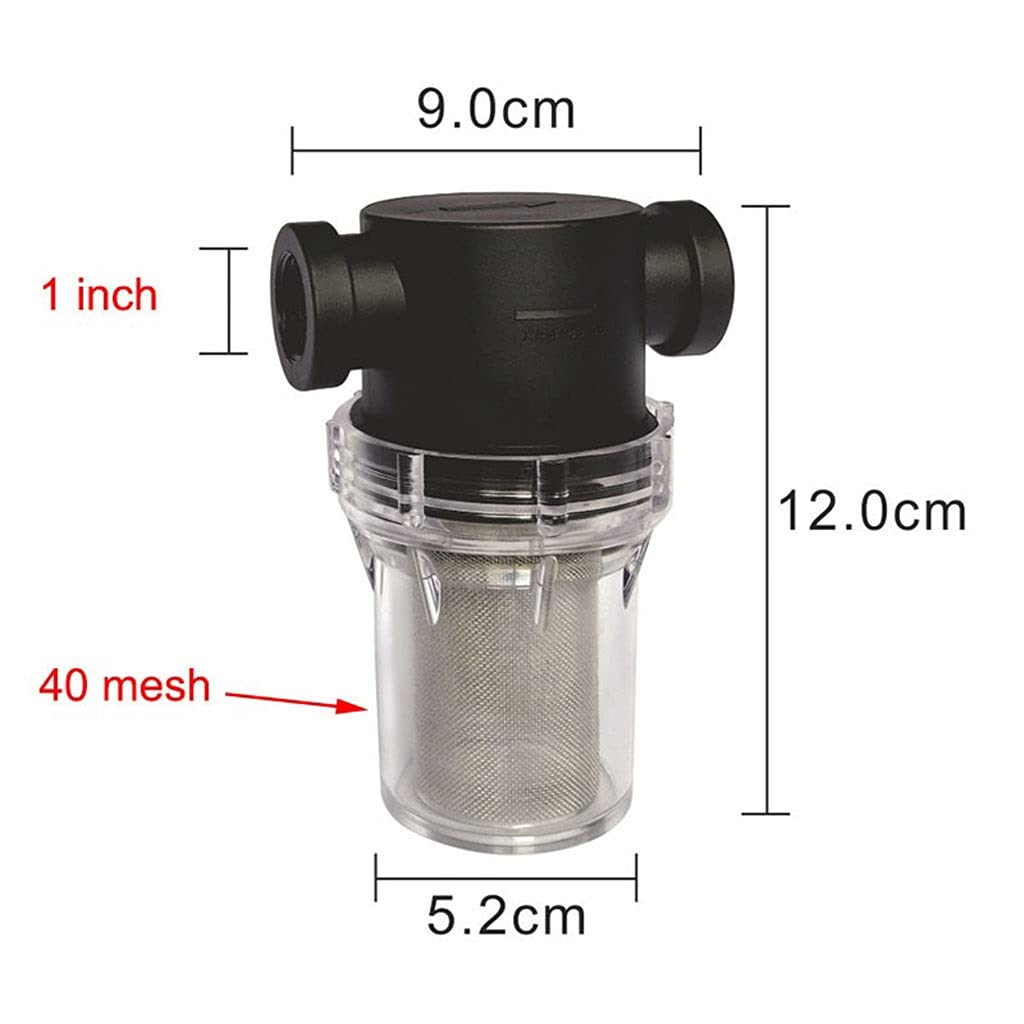 Filtro de Succión de Bomba de Agua, Filtro de Entrada de Lavadora, 1 Pieza de plástico for Sistema de riego(40 Mesh 1)