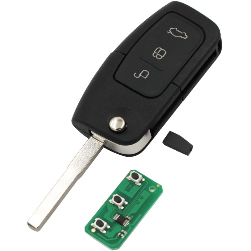 Llave Funda de Coche Mando a Distancia para Ask 433MHz Keyless Entry Remoto Llavero para Ford Focus Mondeo C MAX S MAX Galaxy Fiesta