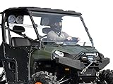SuperATV Heavy Duty Clear Full Windshield for 2016+ Polaris Ranger Full-Size 570 / 570 Crew | 1/4