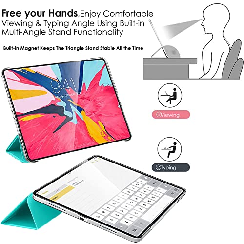 Image of DuraSafe Cases for iPad PRO 11 Inch 2 [ Pro 11 2nd 2020 ] Generation A2228 A2068 A2230 MY232HN /A MXDC2HN /A MXDE2HN /A MXDD2HN /A MXDF2HN /A MXDH2HN /A Ultra Slim Smart Auto Sleep /Wake PC Cover - Green