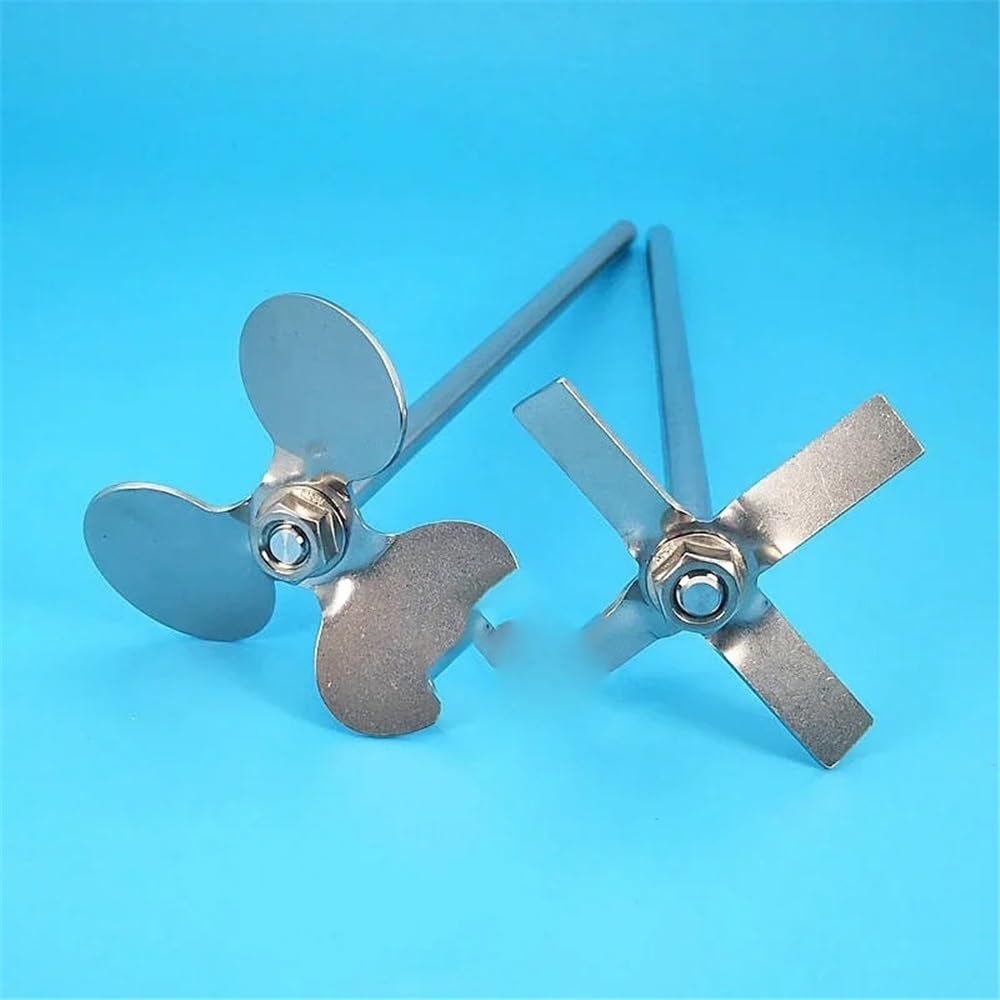 1set 40mm-120mm 30 ° Edelstahl Drei Blatt/kreuz Blatt Rühren Paddel Spirale Laufrad for Labor Elektrische(70x8x300mm Type-1)