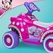 Kid Trax Toddler Disney Minnie Mouse Quad Ride-On, Kids 18-30 Months, 6V Battery and Charger Included, Max Weight 45 lbs, Hot Pink
