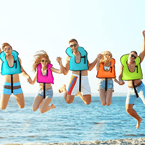 Wettarn 4 Pcs Vest Adults Portable Inflatable Swim Vest Buoyancy Aid Swim Jackets with Portable Storage Bag for Adult Youth Kids Swimming Safety, Green, Orange, Blue, Pink by Wettarn - Image 6