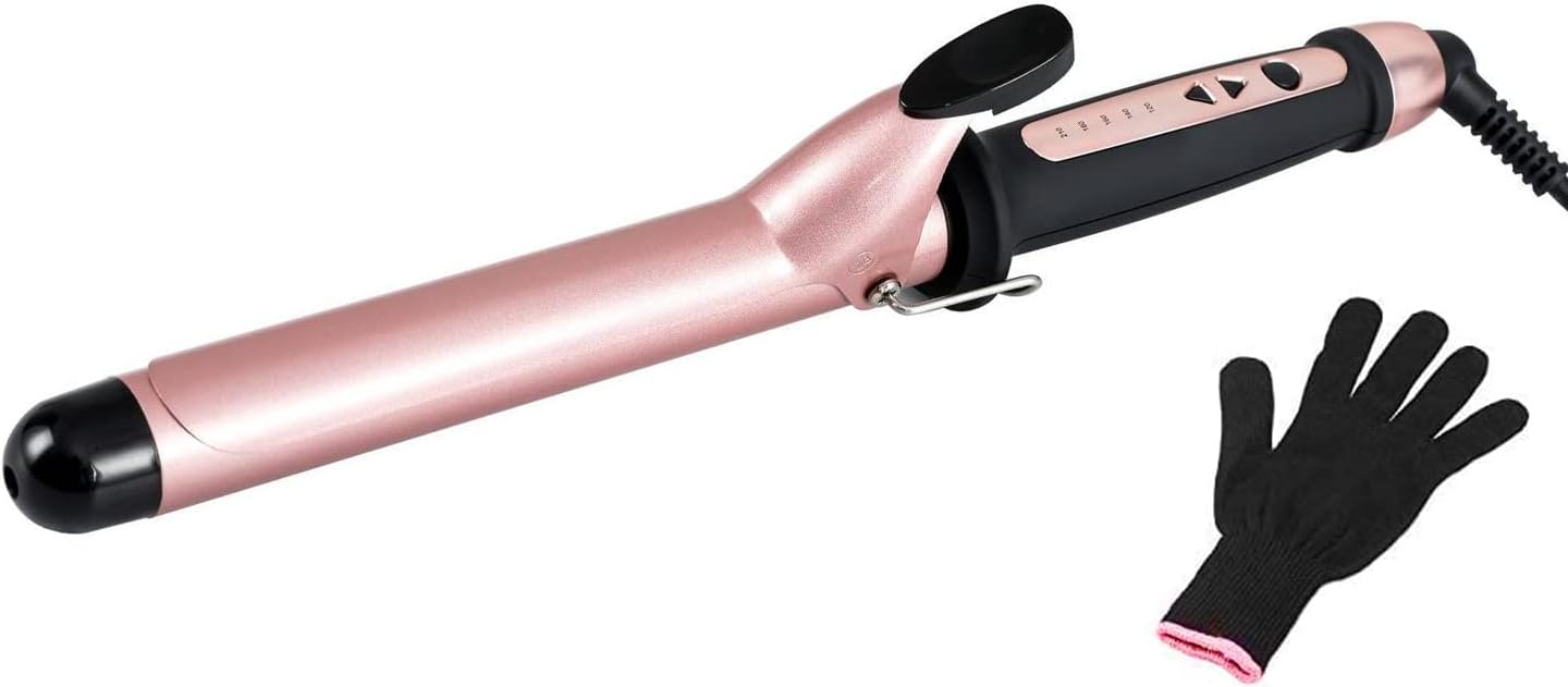 Curling Tongs, Curling Wand 38mm Hair Curler Large Barrel Curling Iron
