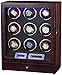 Produktbild Shengluu Uhrenbeweger 9 + 0 Automatische Holz Uhrenbeweger Fernbedienung LCD-Screen-Rotation Wickler Deluxe Leisem Motor Pine Box Mit Fach-Verschluss 2020