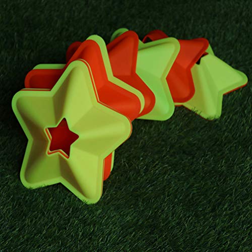 CLISPEED 4 peças Disco de Futebol Cone Flexível Formato Estrela para Treinamento de Agilidade Futebo