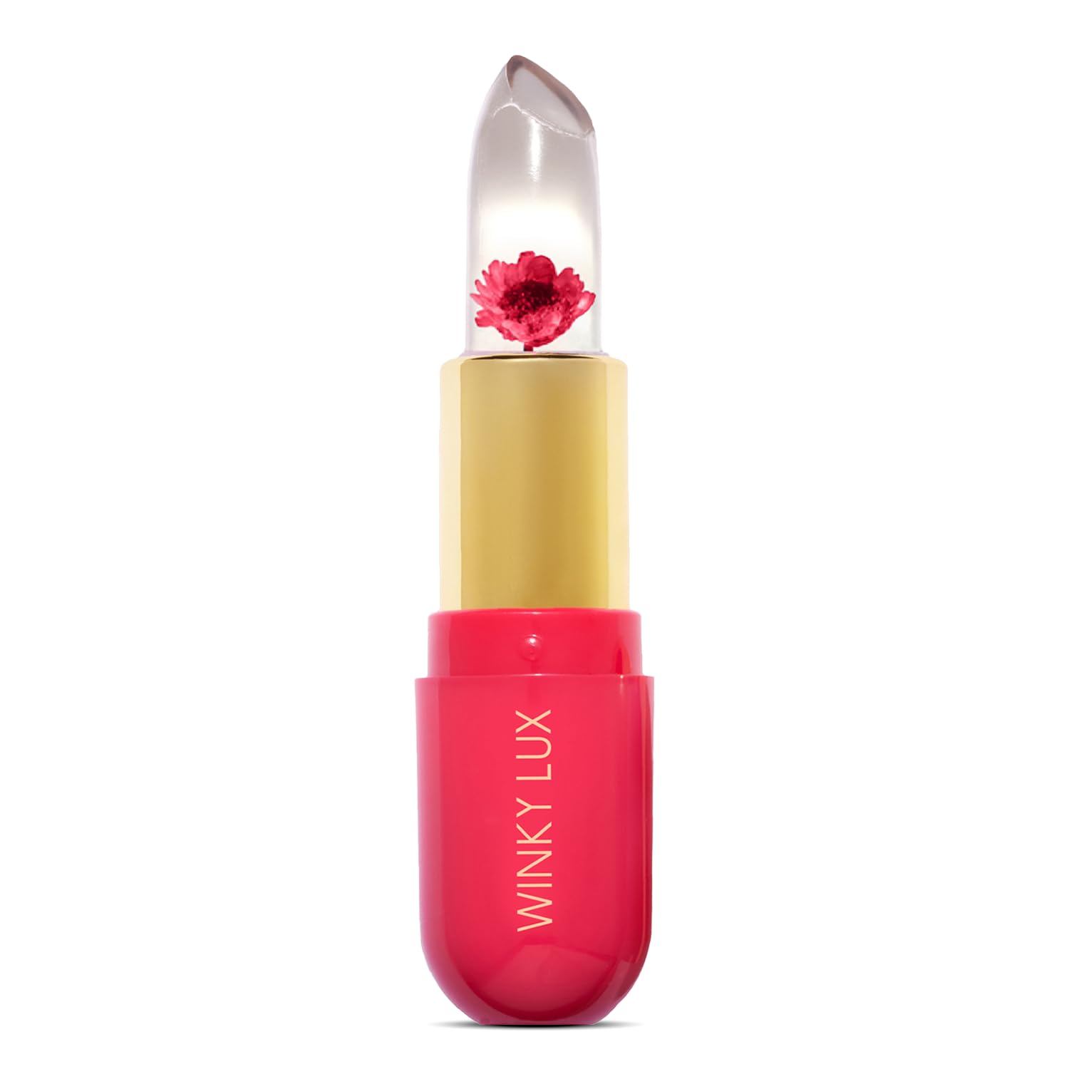 Winky Lux Flower Balm, pH Lip Balm, Color Changing Lipstick and Tinted Lip Balm, Vegan & Cruelty Free, Hydrate & Plump, Sheer Pink Lipstick, Pink Flower with Vanilla Scent