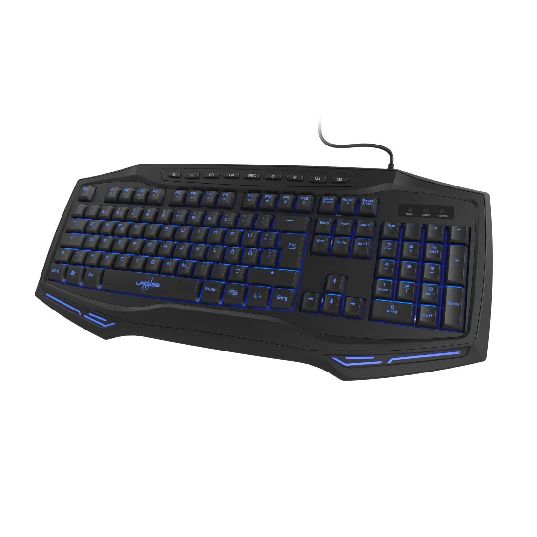Urage U8186040 Exodus 300 Illuminated Gaming Wired Keyboard, Black