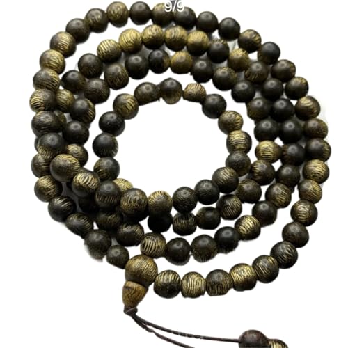 Bois d'agar véritable et sacré de Dalakan, le bracelet mala aux 108 perles de paix