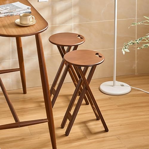 Tabourets de comptoir pliants avec rangement facile et assise intégrée - 7