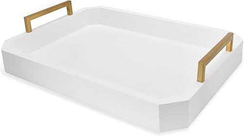 Bandeja decorativa otomana de madera de acacia Bandeja de mesa auxiliar Desayuno, fiesta, bebidas, aperitivos, plato para servir licor, de granja