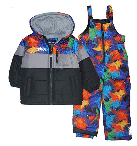 Skechers Boys' Toddler 2-Piece Heavyweight Snowsuit, Multi, 2T