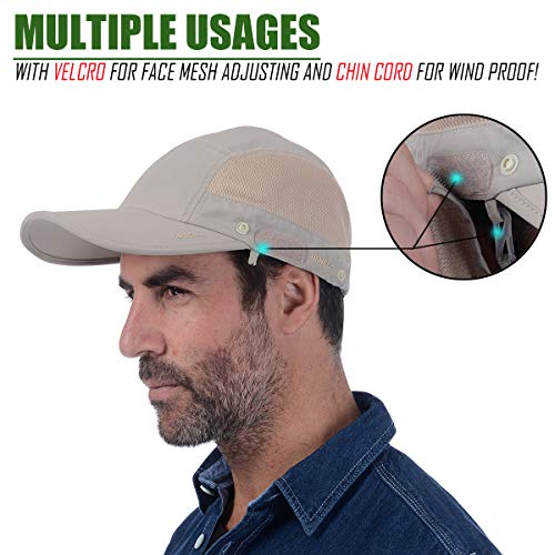 image for Sun Cap USHAKE Fishing Hat UPF 50 UV Protection Outdoor Hiking Jungle 
