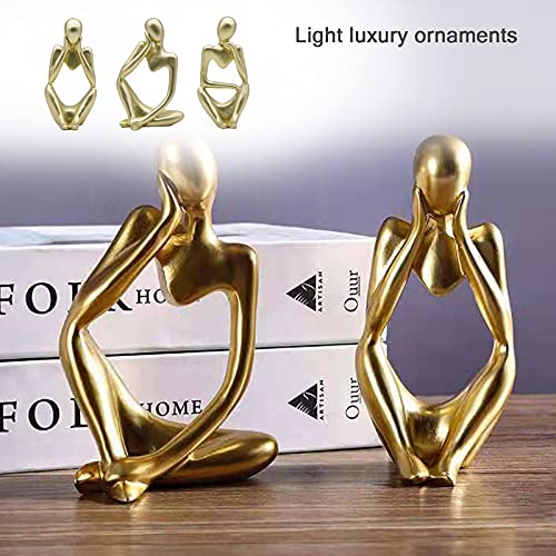 LQKYWNA Scultura Pensatore, 3 Pezzi Statua in