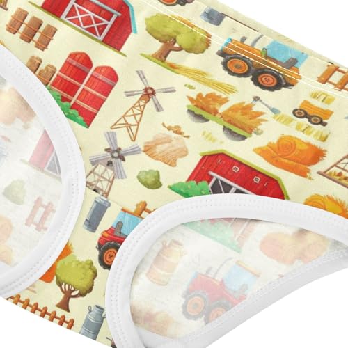 Joisal Colorful Farm Life Beige Cartoon Toddler Underwear Floral 2t Cotton Little Girl Panties Designer Briefs Kids Undies4
