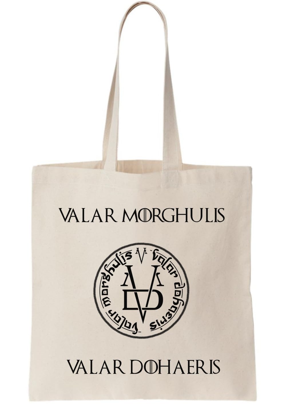 GenericValar Morghulis Valar Dohaeris Writing Canvas Tote Bag