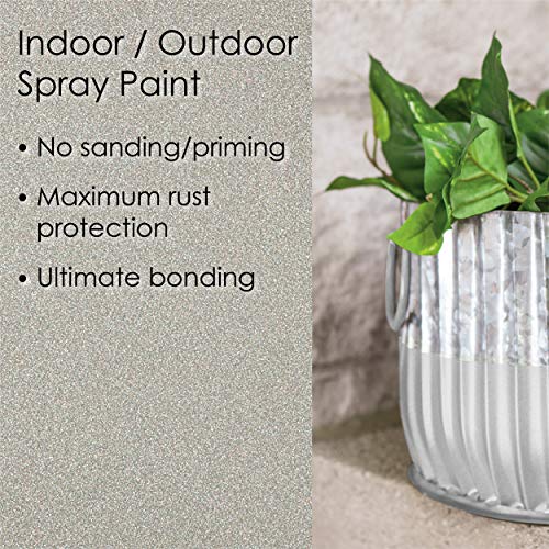 Image of Krylon Fusion All-In-One Adhesive Spray Paint for Indoor /Outdoor Use, 12 oz, Satin Nickel