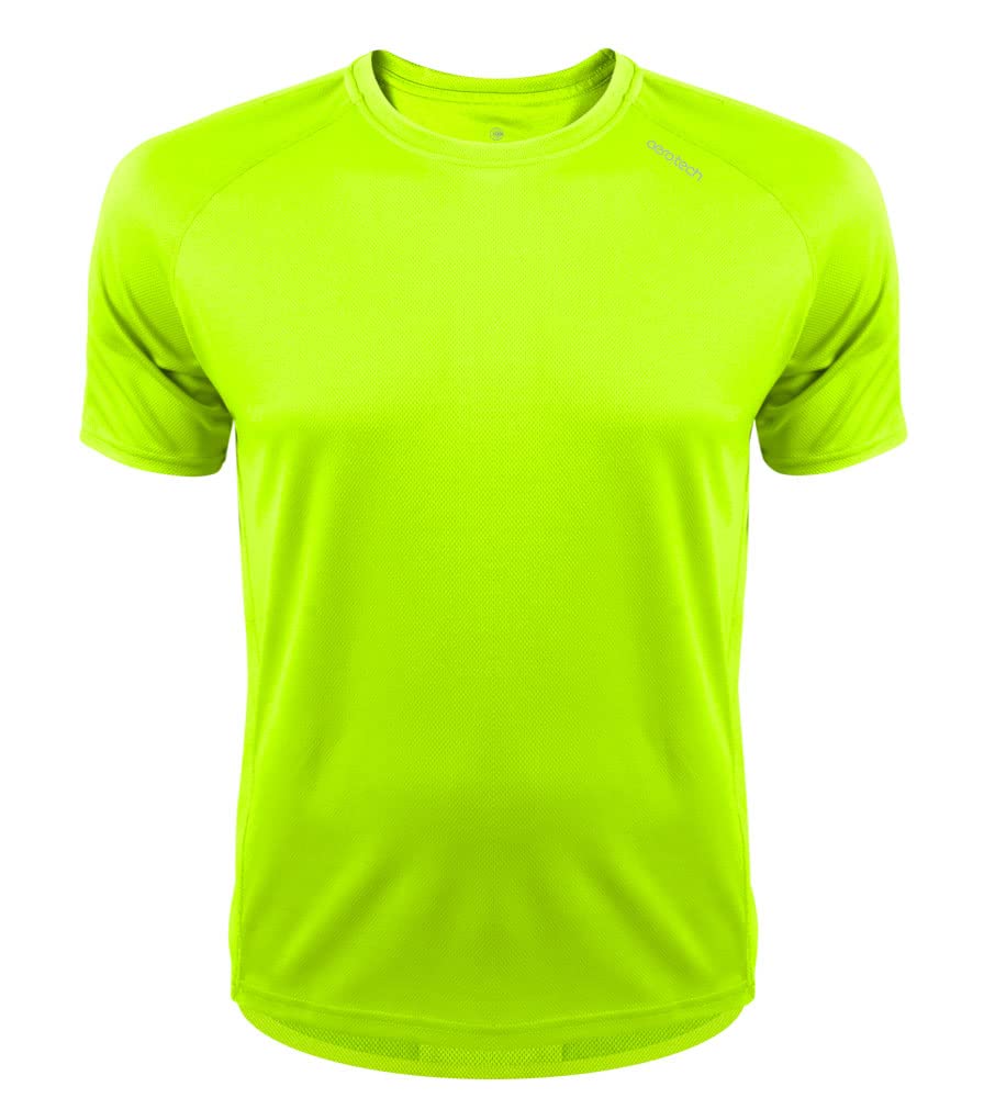 AERO|TECH|DESIGNS | Men's Tech Cycling Tee | Performance Biking T-Shirt | Safety Yellow | 4X-Large