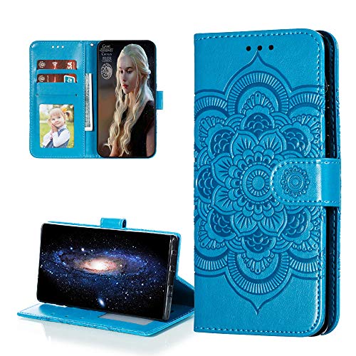 COTDINFORCA Redmi Note 9 Pro Wallet Case Redmi Note 9 Pro Max Flip Slim PU Cover Mandala Embossed Protection with Card Holder Magnetic Closure Case for Xiaomi Redmi Note 9 Pro Mandala Blue LD COTDINFORCA Redmi Note 9 Pro Wallet Case Redmi Note 9 Pro Max Flip Slim PU Cover Mandala Embossed Protection with Card Holder Magnetic Closure Case for Xiaomi Redmi Note 9 Pro Mandala Blue LD