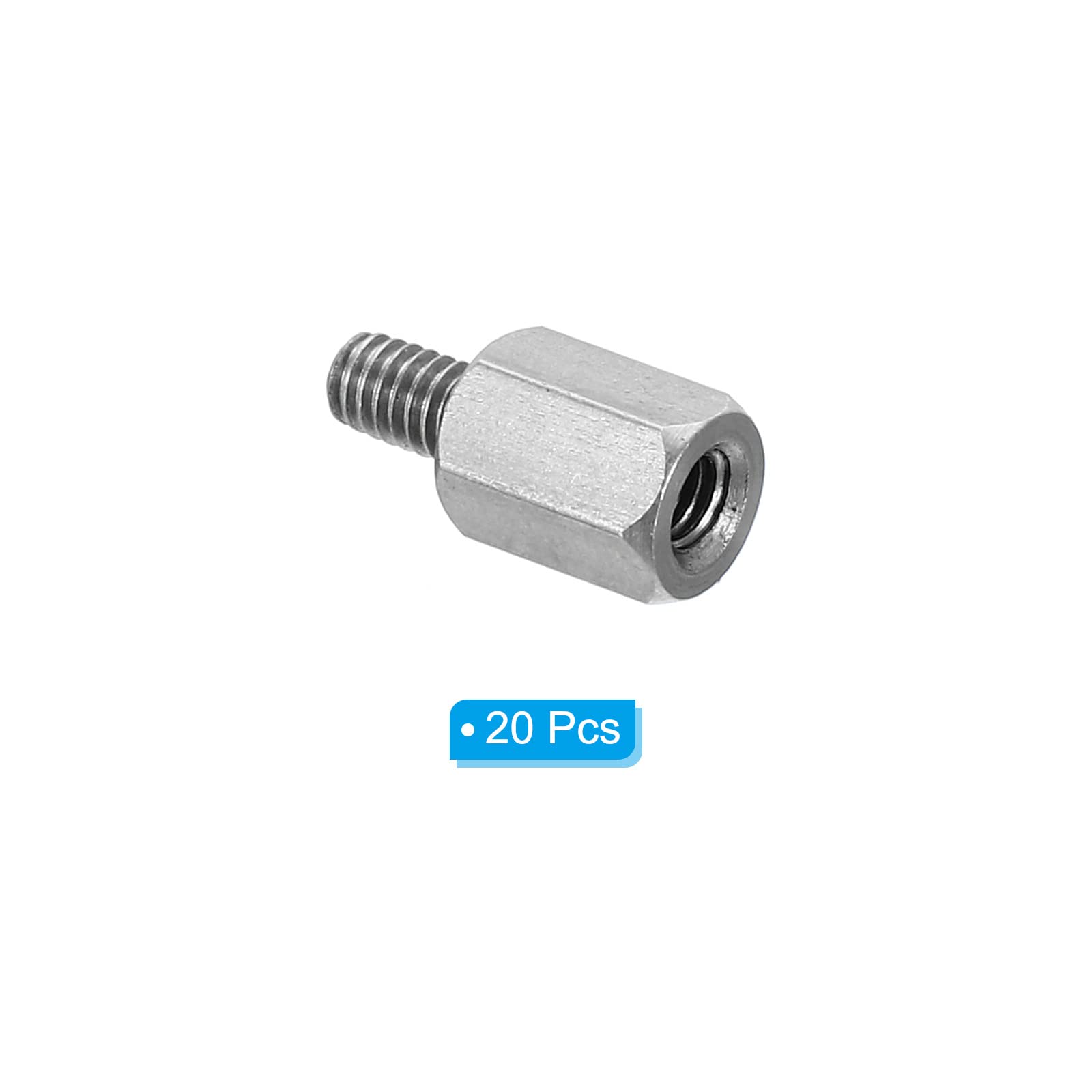 PATIKIL M3x5mm+6mm Macho-Hembra Hexagonal Separador, 20 Paquete