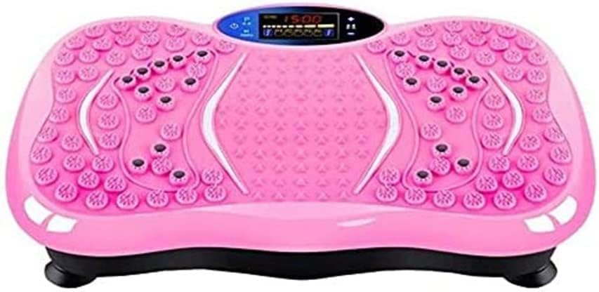 Vibration Plate Exercise Machine, Vibration Platform Machine, Whole Body Vibration Shaking Machine, Fitness Massage Vibration Trainer for Weight Loss& Body Workout, Pink
