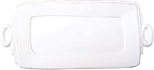 Vietri Lastra White Collection - Juego de vajilla italiana (platos de corazón, juego de 2)