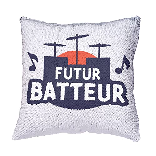 Coussin sequin doré futur batteur déco originale sans effort - 4