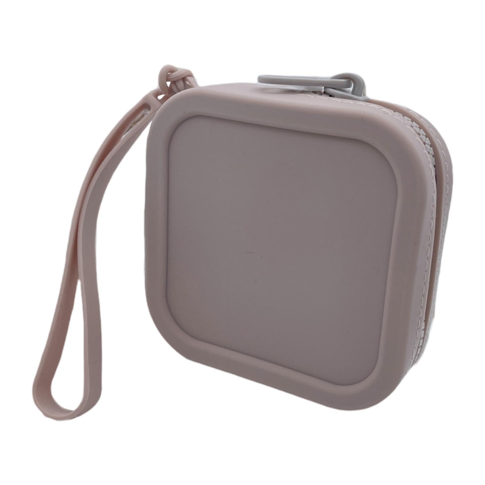 nivaa Silicone Purse Zipper Closure Key Bag Portable Lightweight Small Storage Bag Gray-picture-3